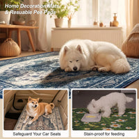 Washable Pee Pads for Dogs, Reusable Puppy Potty Training Pads - Blue/Multi / 24" ×36"(pack of 2) - image 2