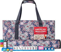 American Mahjong Game Set, 166 Quality White Tiles - Deep Blue