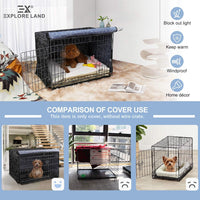 Explore Land Dog Crate Cover - Black and White / 36.0"L x 23.0"W x 25.0"H - image 3