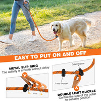 Slip Lead Dog Leash Reflective Training Durable Braided Rope Leashes – Essentials for Dogs - Orange / 1PC Small 3/8in x 6ft - image 4