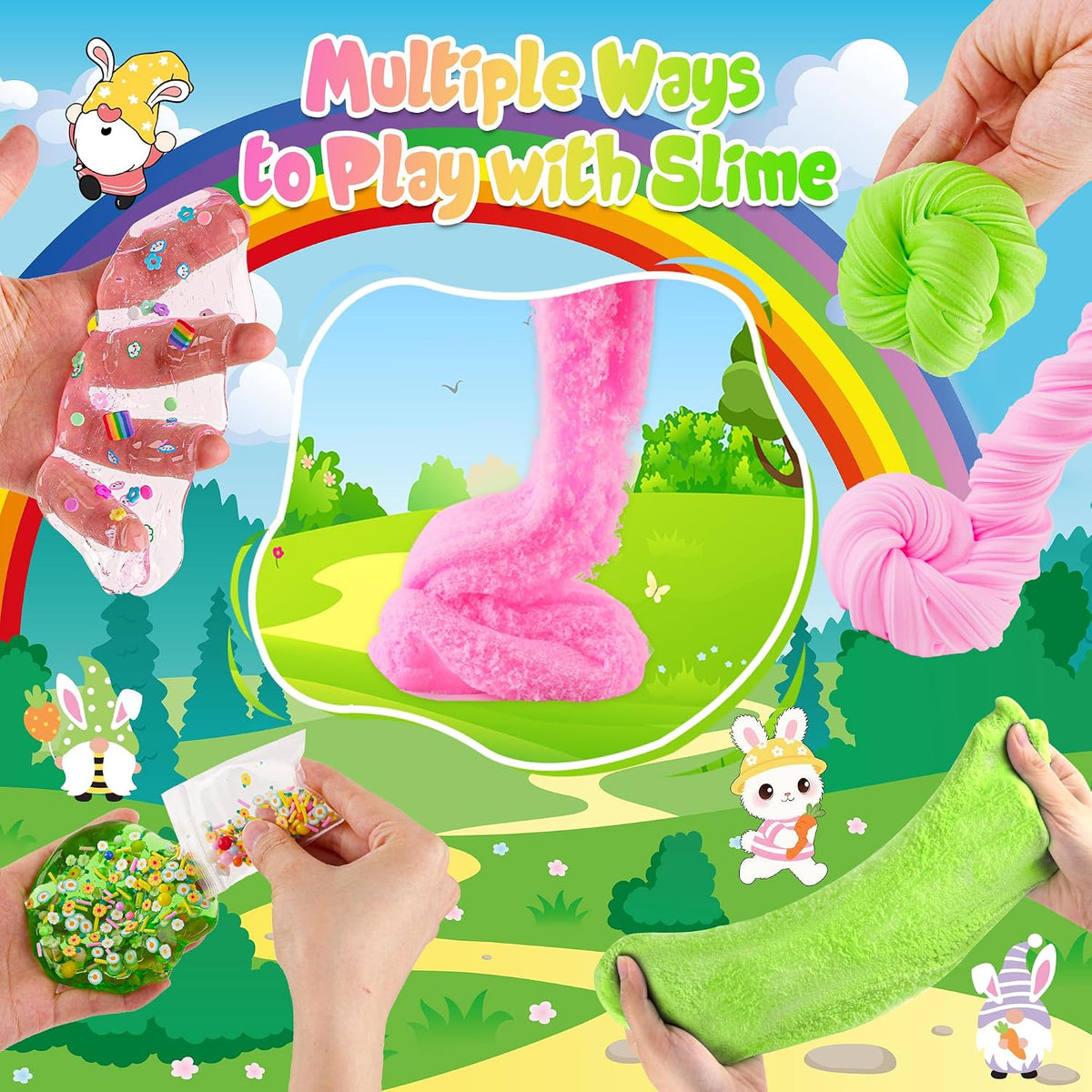 6 Pack Halloween Slime Kit, Cloud Butter Slime for Girls Boys – Fun for Kids & Family - Bunny - image 3