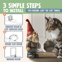 Gnome Door Cat Door for Interior Doors - Blue - image 4
