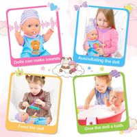 Baby Doll Toys Set, 24PCS Dolls Care Toy Playset for Girls 3-8 Pretend Play – Fun for Kids & Family - 29 Pcs - image 3