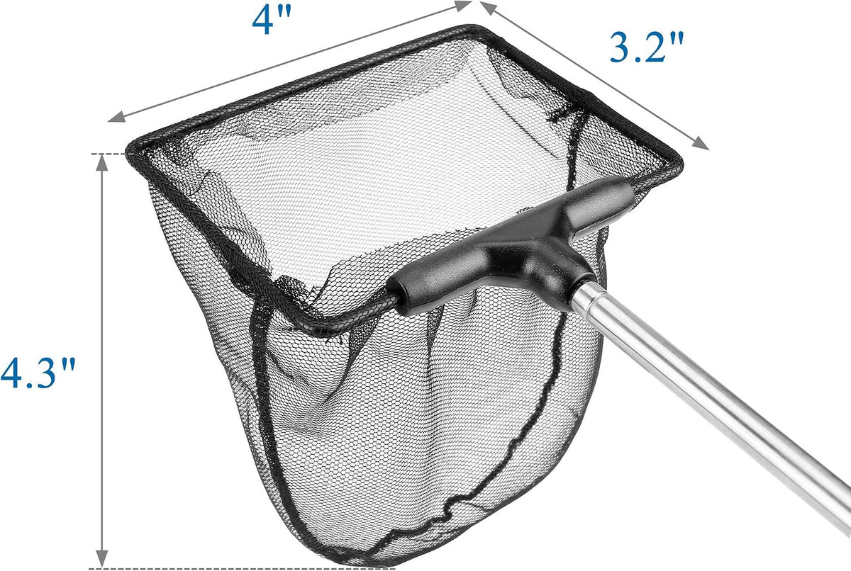 Aquarium Fish Net with Extendable Stainless Steel Long Handle Fine - Medium - image 4