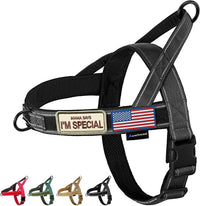 Annchwool No Pull Dog Harness with Soft Padded Handle - L / Black