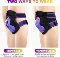 2PM SPORTS Knee and Elbow Pads Set with Wrist Guards for Kids Girls - Purple / Small - image 4