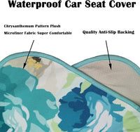 Car Seat Cover Protector Front Seats,for Gym Workout,Running,Swimming,Beach and Hiking,Waterproof Sweat Towel Bucket Seat Covers for Cars SUV Trucks (Chrysanthemum, 1Pcs)