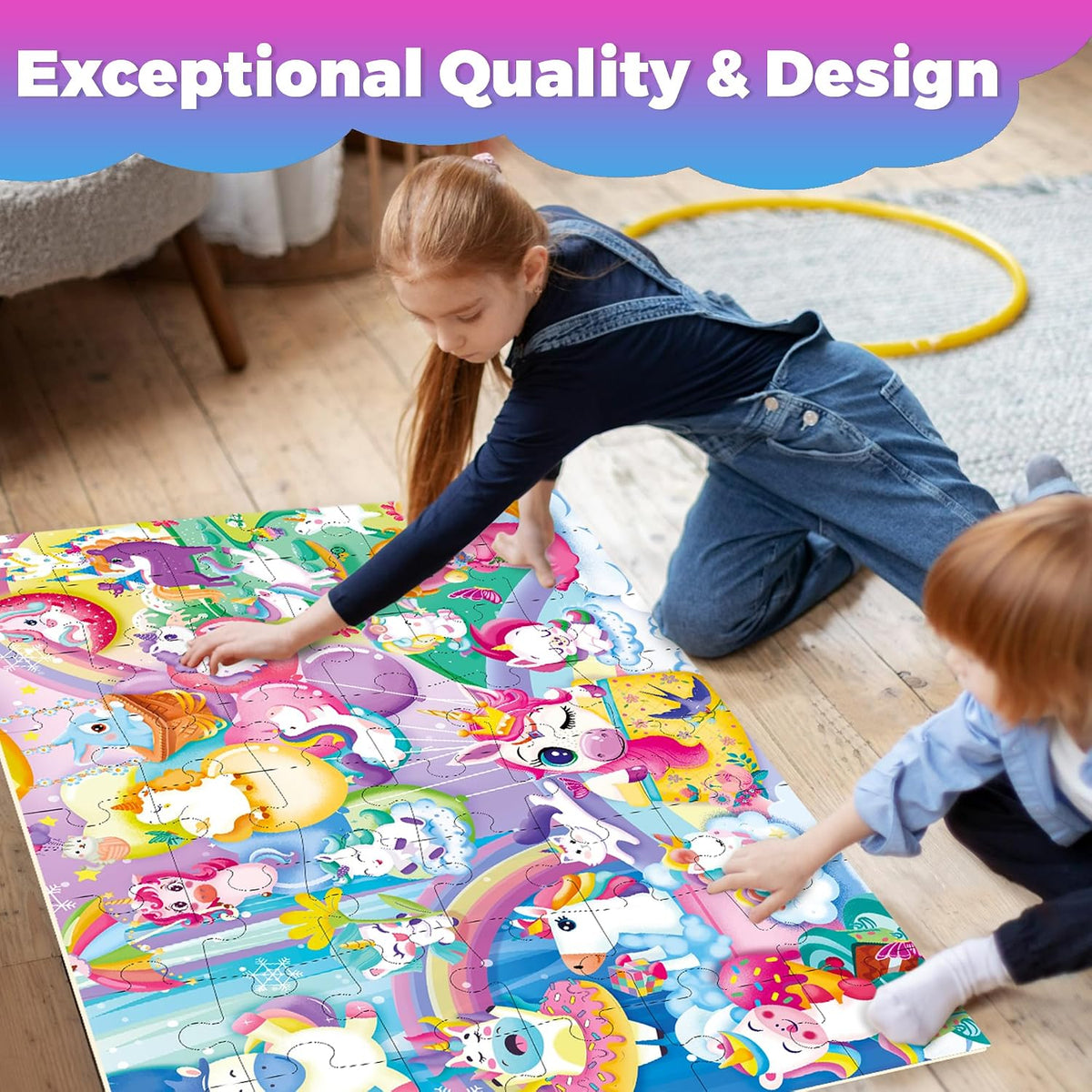 Giant Floor Puzzles for Kids Ages 4-6 - Unicorn - image 4