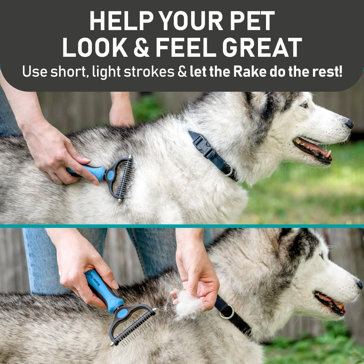 Maxpower Planet Dog Grooming Rake, Deshedding Undercoat Brush - A1 - Rake & Glove (Best Value) / Large - image 4