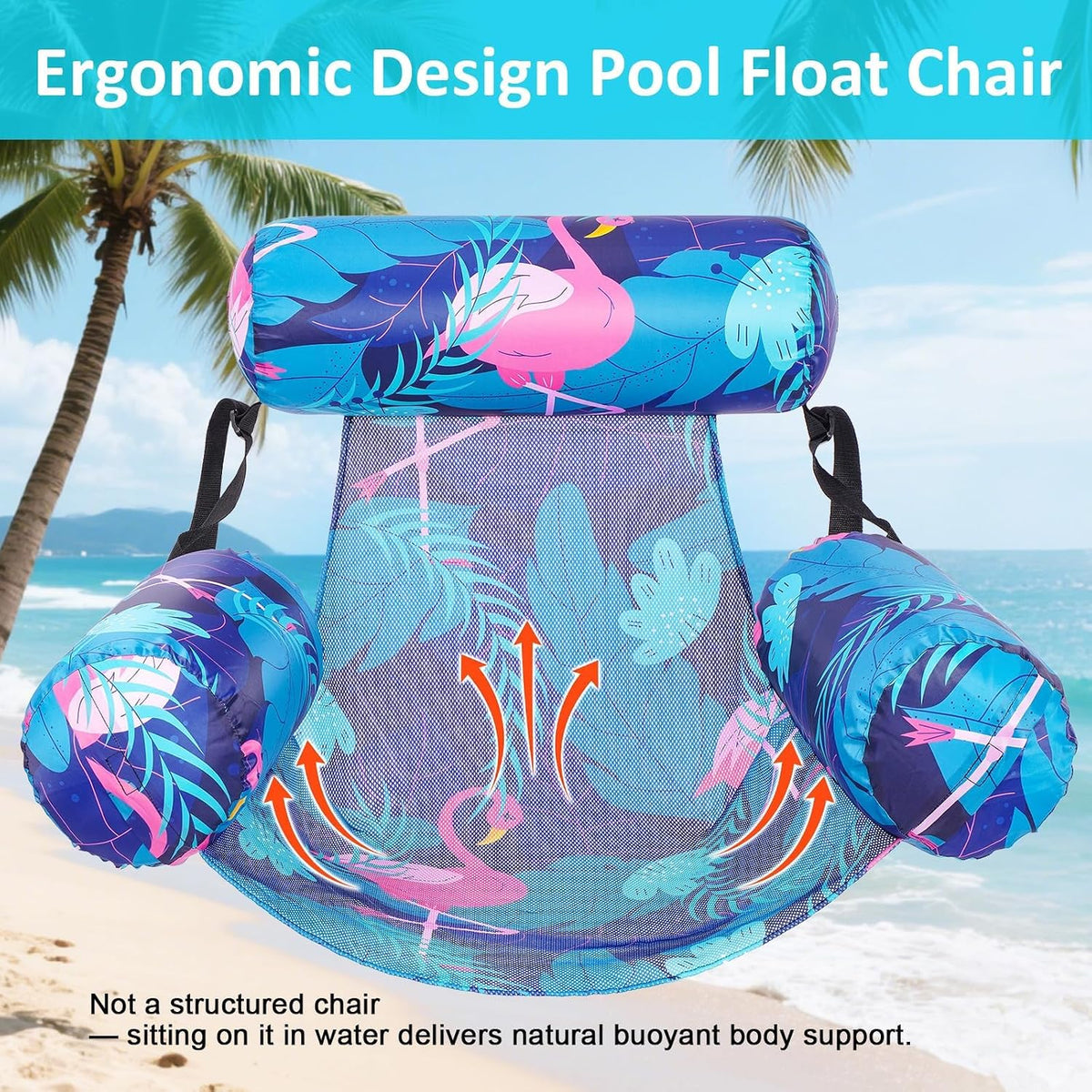Inflatable Pool Floats Chair - Blue - image 3