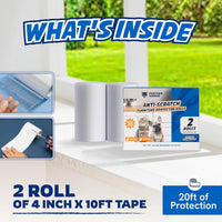 Panther Armor Cat Scratch Furniture Protector - Roll 2 Pack (4" x 20ft Each) - image 4
