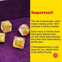 Haxtec Light Green DND Dice Set - Gold - image 2