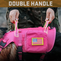 Forestpaw Tactical Dog Harness for Medium Dogs, Service Dog Vest - M:Chest 22-35",Fit 30-80lbs / Hot Pink - image 3