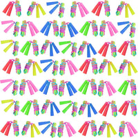Elcoho kids rainbow jump rope set, 10 adjustable 7.2 foot nylon ropes with plastic handles
