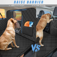 Dog Car Seat Cover for Back Seat, Hard Bottom - L - For Cars/ Mid-Size SUV/ Small Truck / Matte Black - image 3