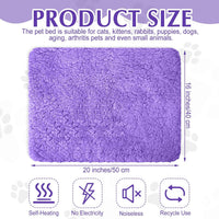 Drydiet 4 Pack Self Warming Cat Mat for Pets - 16 x 20 Inch / Purple / Solid - image 2