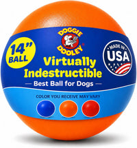 Doggie Dooley Virtually Indestructible Dog Ball - Assorted / X-Large (14 inch)