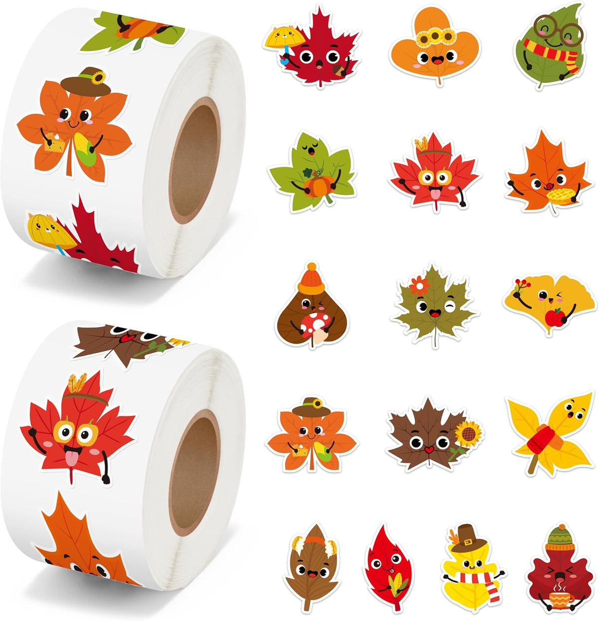 BeYumi Halloween Neon Christian Sticker - Fall Cute Leaf