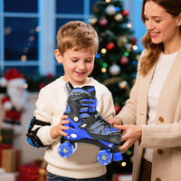 SULIFEEL Adjustable Kids Roller Skates, Light up Wheels – Fun for Kids & Family - B Spider Blue / Medium - Big Kid - image 3