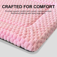Dog Bed Mat,Reversible & Ultra Soft Kennel Pad-Machine Washable Pet Bed for Dogs & Cats-All-Weather - 24.0" L x 18.0" W x 1.5" Th / Pink - image 3