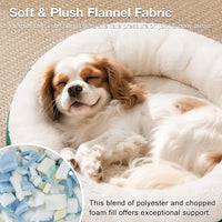Love's cabin Round Donut Cat and Dog Cushion Bed, 25in Pet Bed for Small or Medium Dogs, Anti-Slip & Water-Resistant Bottom, Soft Durable Fabric Pet Beds, Washable Calming Cat & Dog Bed Green