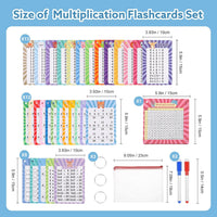 13 Pcs Multiplication Flashcards 0-12 - Multiplication Practice Set - image 2