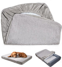 Sunsleek Dog Bed Covers Replacement Washable - Grey / 35.0"L x 23.0"W x 6.5"Th