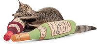 KittiLush 2-Pack Organic Silvervine Catnip Substitute Toys for Cats & Kittens | 100% All-Natural Wild Harvested Silvervine | 2 Refillable Wine Bottle Kicker Cat Toys