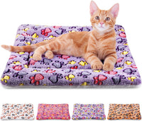 4 Pack Soft Pet Bed Mat Small Dog Crate Fleece – Essentials for Dogs - 21 x 14 Inches / Vivid Color