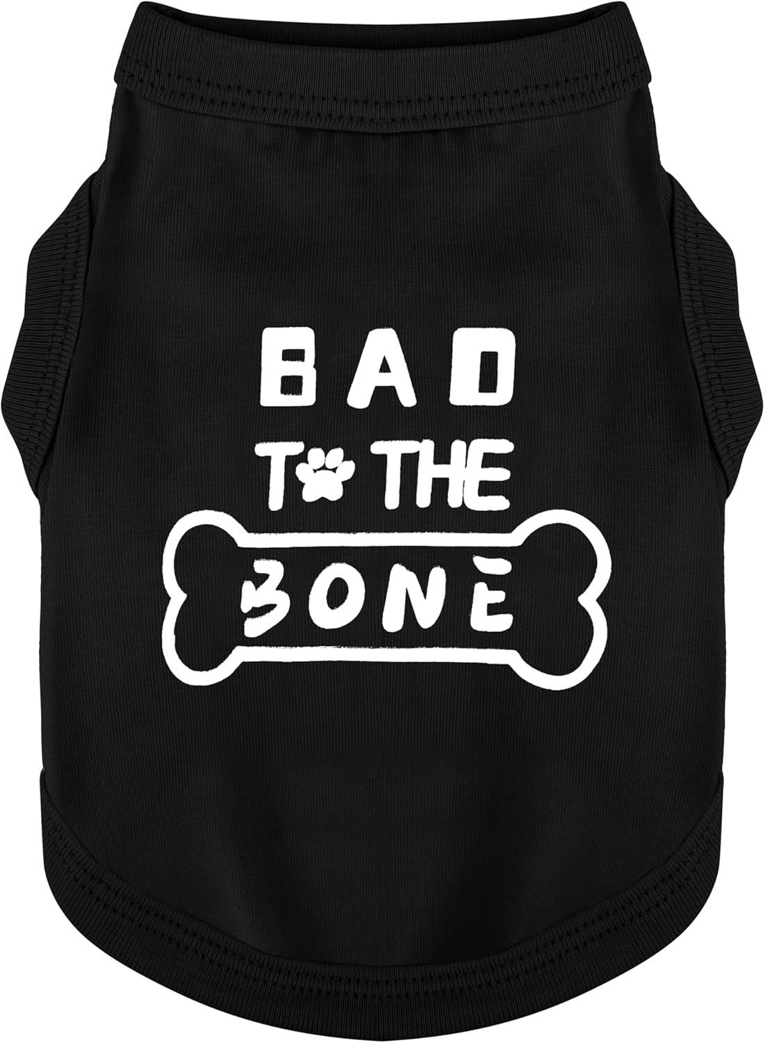 Discover Cozy Cotton Canine Wear: Soft, Lightweight - XXS-(1~3lb) | Chest(~11.8") / Black-Bad bone