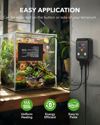 BN-LINK Reptile Heat Pad 6"X8" 8W for 10-20gal Under Tank Terrarium - 6" X 8" with Thermostat - image 2