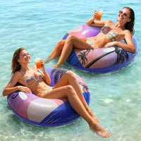HeySplash Pool Floats, Inflatable Pool Floaties for Adults – Fun for Kids & Family - V-Purple Sunset-2pack - image 2