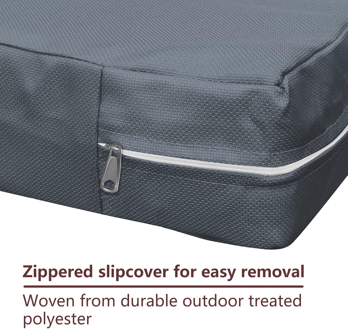 Replacement dog bed cover in waterproof 600D Oxford fabric, 30 x 20 x 3 inches - view 3