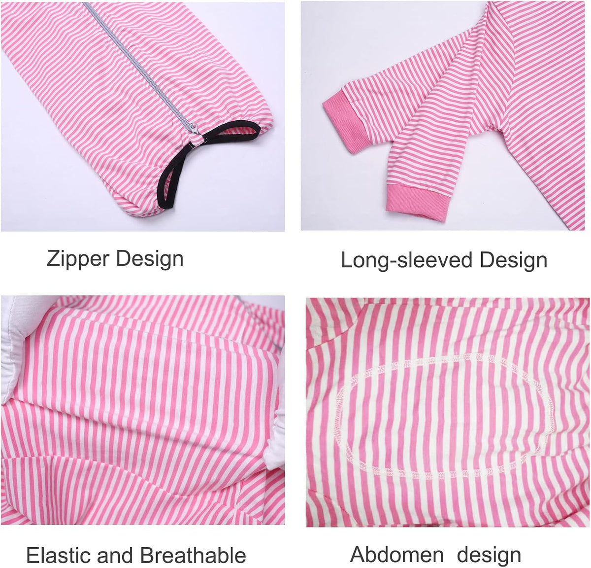 Yeapeeto cotton spandex dog onesie recovery suit with legs - view 3