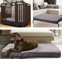 Washable Orthopedic Large Dog Bed with Removable Cover - Grey / 36.0"L x 27.0"W x 3.0"Th - image 3