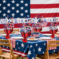 FUBININA Birthday Party Centerpieces Table Decorations Metallic Foil - Red White and Blue - image 2