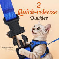 Cat Harness and Leash Set, Adjustable and Escape Proof - Blue / S - image 4