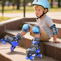 SULIFEEL Adjustable Kids Roller Skates, Light up Wheels – Fun for Kids & Family - B Spider Blue / Medium - Big Kid - image 4