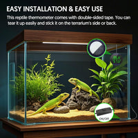 Reptile Thermometer and Humidity Gauge, Digital Display - Blue - 2 Pack - image 2