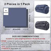 2 Blankets, Dog Cat Pet Blanket, Soft Warm Fleece, for Puppy - Darkgray+navyblue / 40"L x 32"W, 2/Pack - image 2