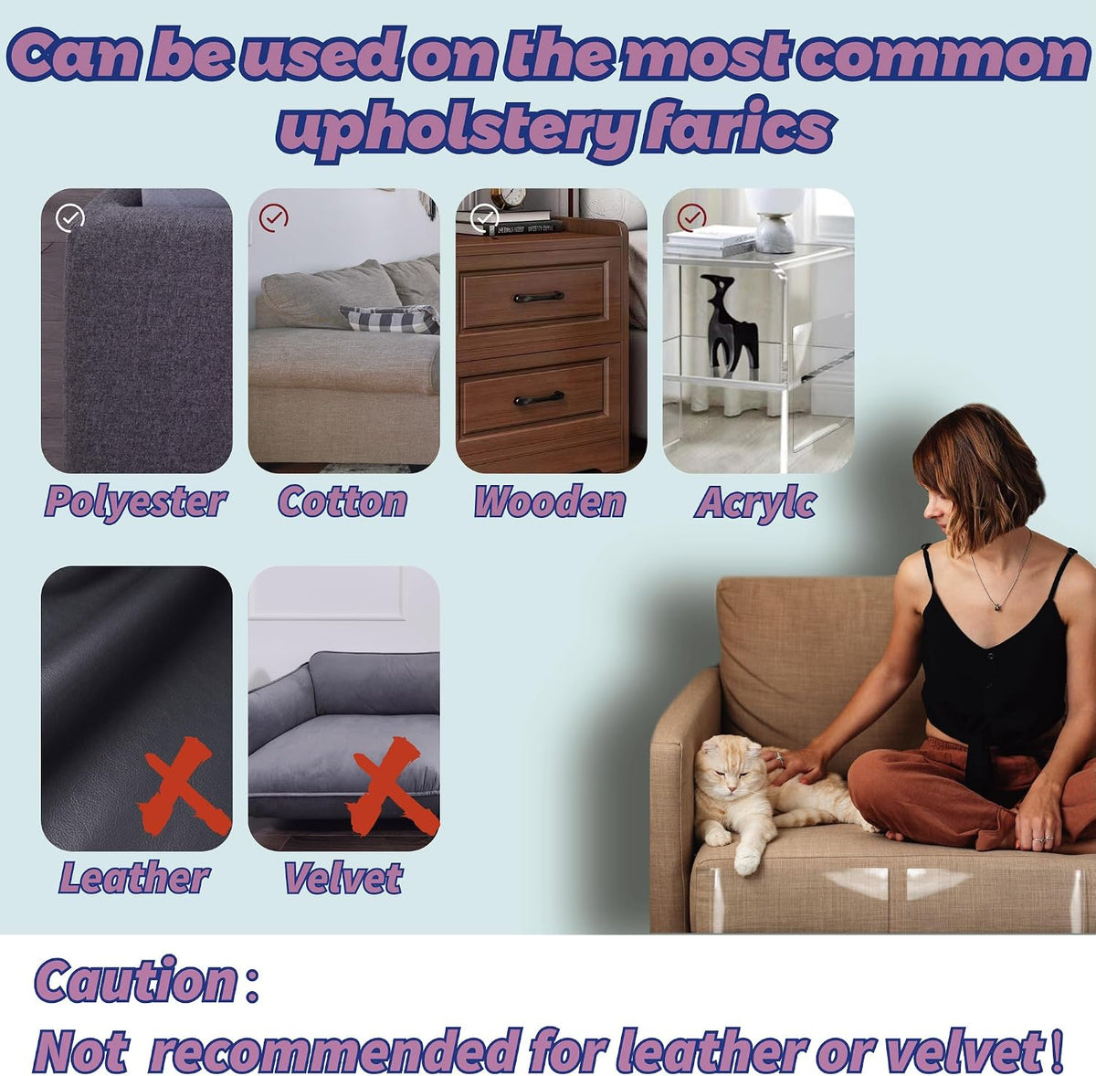 Polamg Cat Scratch Furniture Protector - 12P NO pins - image 2