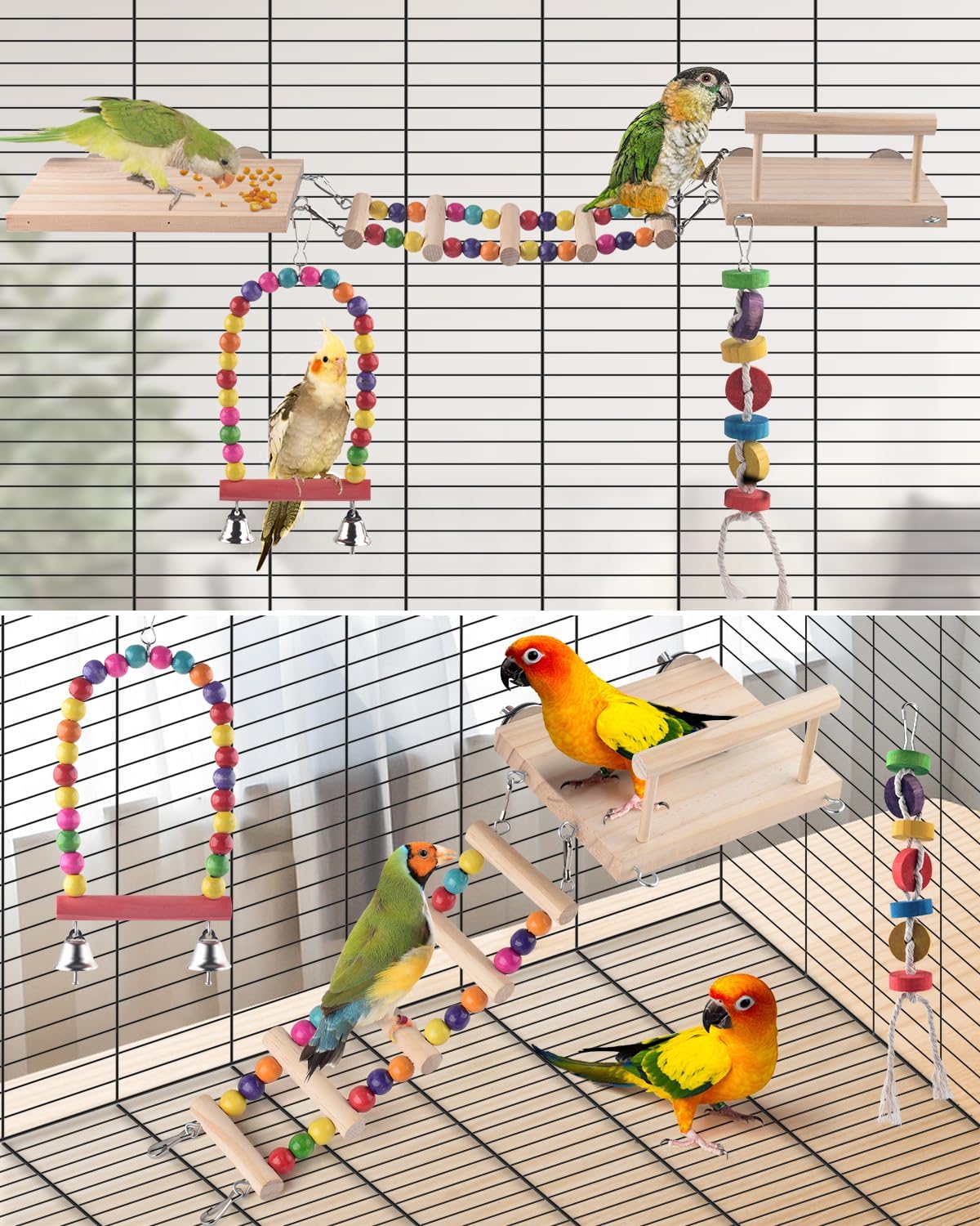 DBNESS 5in1 Bird Parakeet Toys - 5 in 1 - image 4