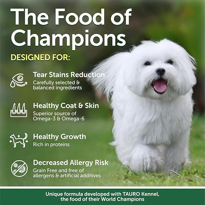 Nature's Protection Superior Care White Dogs Grain-Free Dry Dog Food - High Protein, Tear Stain Dog Food for Large Breeds Light Coated Adult Dogs, Fresh Pet Meal, White Fish, 22 lb