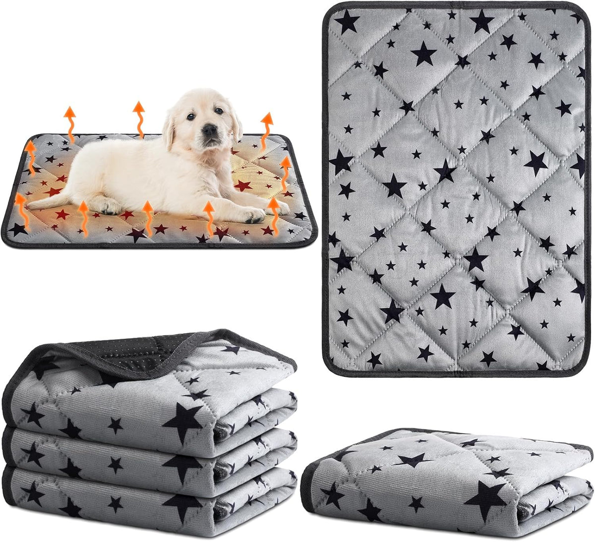 4 Pack Self Warming Cat Bed - Gray / 20'' X 27.5'' / Rectangle