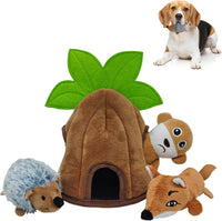 Squeaky Dog Toys, Stuffed Large Dog Toys to Keep Them Busy - 4 Pack