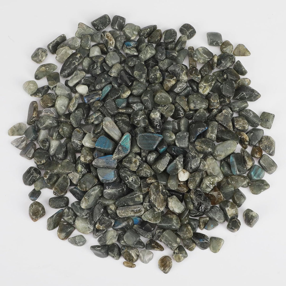 gemshan 2lb Rose Quartz Chips Natural Crushed Crystal Chip Bulk - Labradorite - image 4