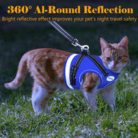 Cat Harness and Leash Set - Blue / XS (Chest: 6" - 8") - image 2