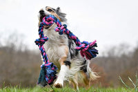 Mammoth Flossy Chews Rope Tug – Premium Cotton-Poly Tug Toy for Dogs – Interactive Rope Toy (Colors May Vary)
