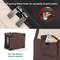 PETSFIT Dog Travel Crate, Soft Sided Dog Crate, Easy to Set Up - 30.0"L x 20.0"W x 19.0"H / Brown - image 3