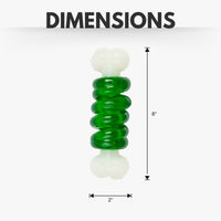 Country Living Bone-a-Treat Dog Chew Toy – Orange Bulged Balls & Green Spiral Ring - BIG FRENCHIES